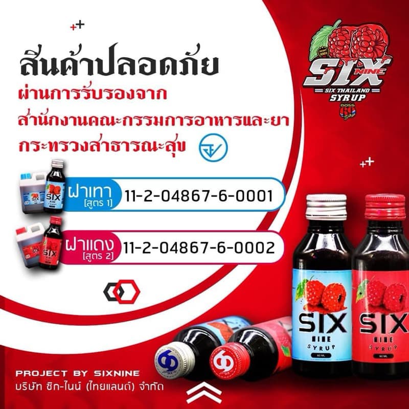 Sixไซรัป แบบขวด ขนาด60ml. รูปที่ 4