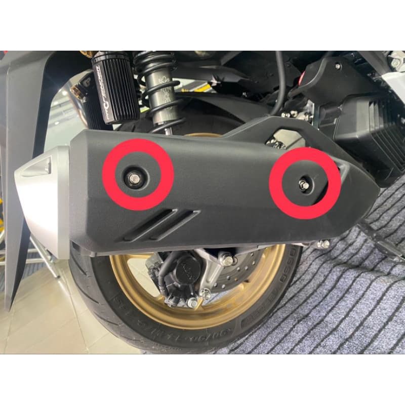 น๊อตฝากันร้อน2+ปลายท่อ3-รุ่น PCX 160-150 สแตนเลส สีทอง-เงิน-ไทเท รูปที่ 7