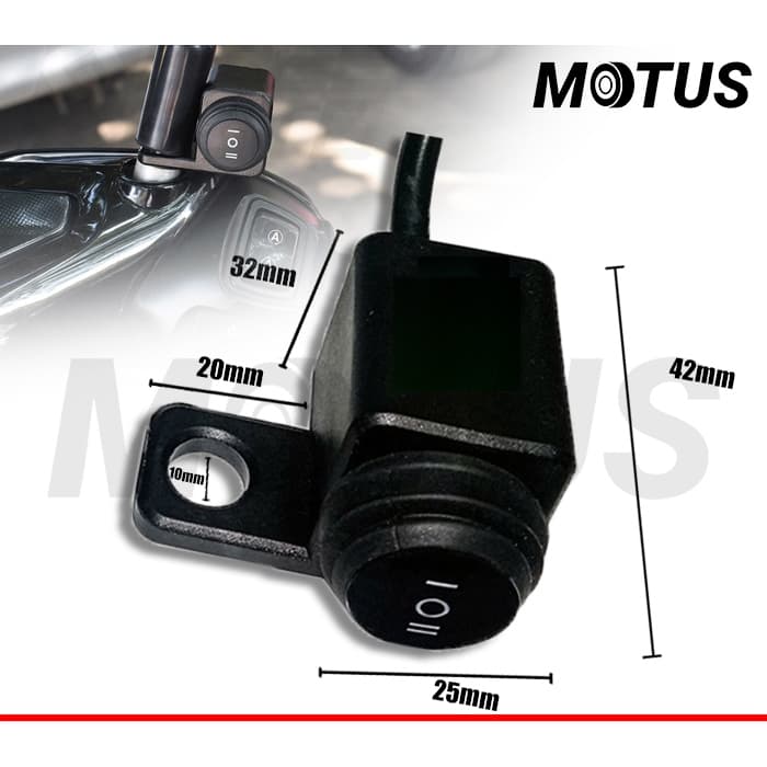 MOTUS สวิทช์โดมิโน เจเนอรัล มอเตอร์ไซค์ สวิตซ์ไฟ 3 ระดับ เลือกซ้ายขวาได รูปที่ 2