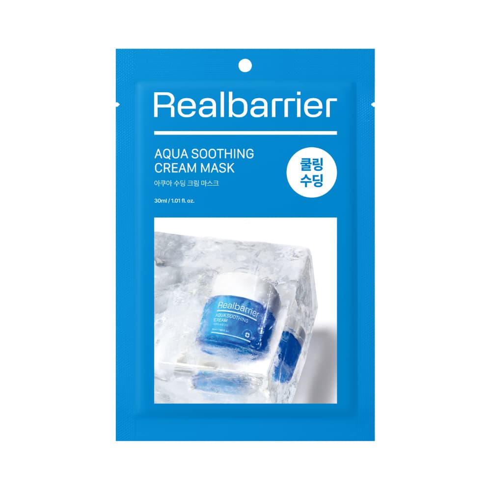 REAL BARRIER Aqua Soothing Cream Mask แผ่นมาส์กหน้า 30ml รูปที่ 3