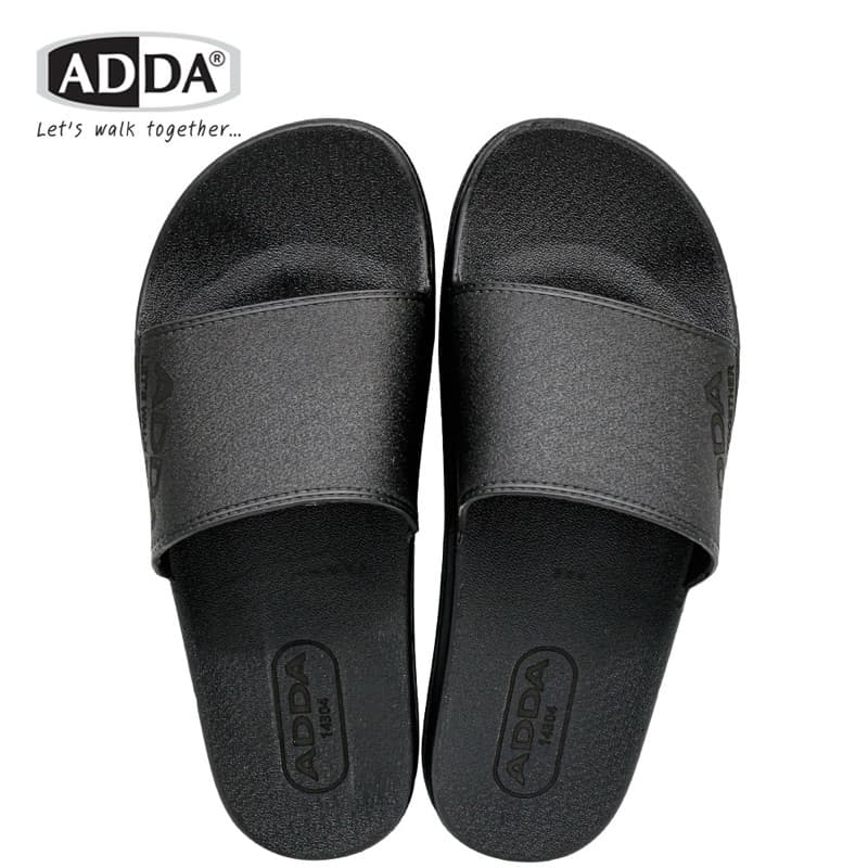 รองเท้าแตะแบบสวม adda รุ่น 14304 พื้นยาง สีดำ ไซส์ 7-10 สวมเปิดปลายเท้า รูปที่ 2