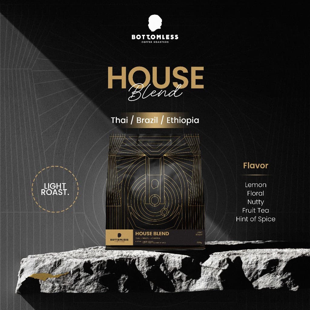 เมล็ดกาแฟ บอททอมเลส - House Blend คั่วอ่อน รูปที่ 1