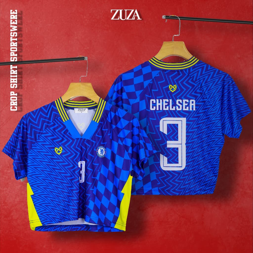 namsap ZUZA Cropball Fashion เสื้อครอป แขนสั้น คอวี แฟชั่นผู้หญิง ผ้าไมโครฯ มีหลายทีมให้เลือก รูปที่ 4