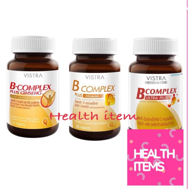 VISTRA B Complex วิตามินบี VISTRA B Complex Plus / VISTRA B Complex plus Ginseng / Ultra Plus รูปที่ 1