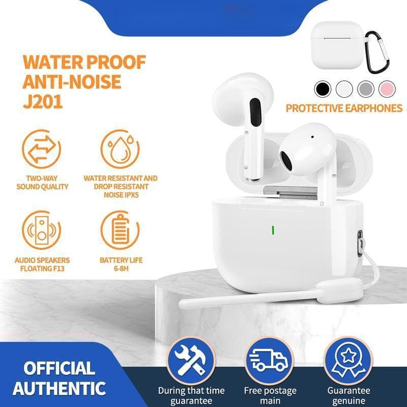 WRICH หูฟังไร้สาย J201 รุ่นอัพเกรด A6 Pro หูฟัง Bluetooth หูฟังบลูทูธ 5.3 พร้อมไมโครโฟนในตัว เสียงดี IPX5 ลดเสียงรบกวน รูปที่ 1
