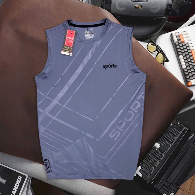 ! เสื้อกีฬาสปอร์ตแขนกุด คอกลม SPORTS เสื้อบอล มีครบไซส์ผ้านิ่มใส่สบายใส่ออกกำลังกาย ระบายความร้อนได้ดี รูปที่ 8