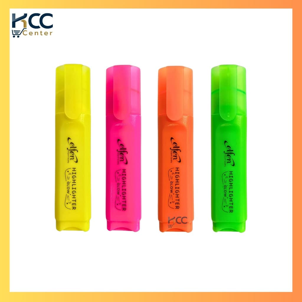 ปากกาเน้นข้อความ ไฮไลท์ Elfen Highlighter Glow พิเศษ 12 ด้าม แถม 12 ด้าม รูปที่ 7