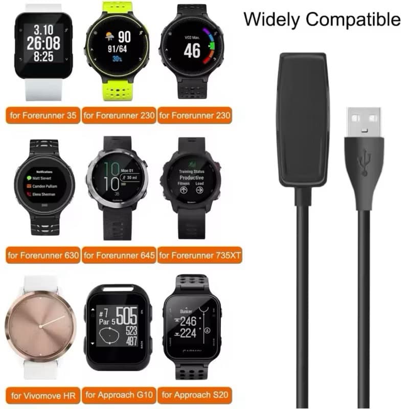 สายชาร์จ Garmin Forerunner 235,645,35,Lily1-2,230, 630, 735xt,Approach S20,vivomove HR ส่งของไวทุกวันจากไทย รูปที่ 3
