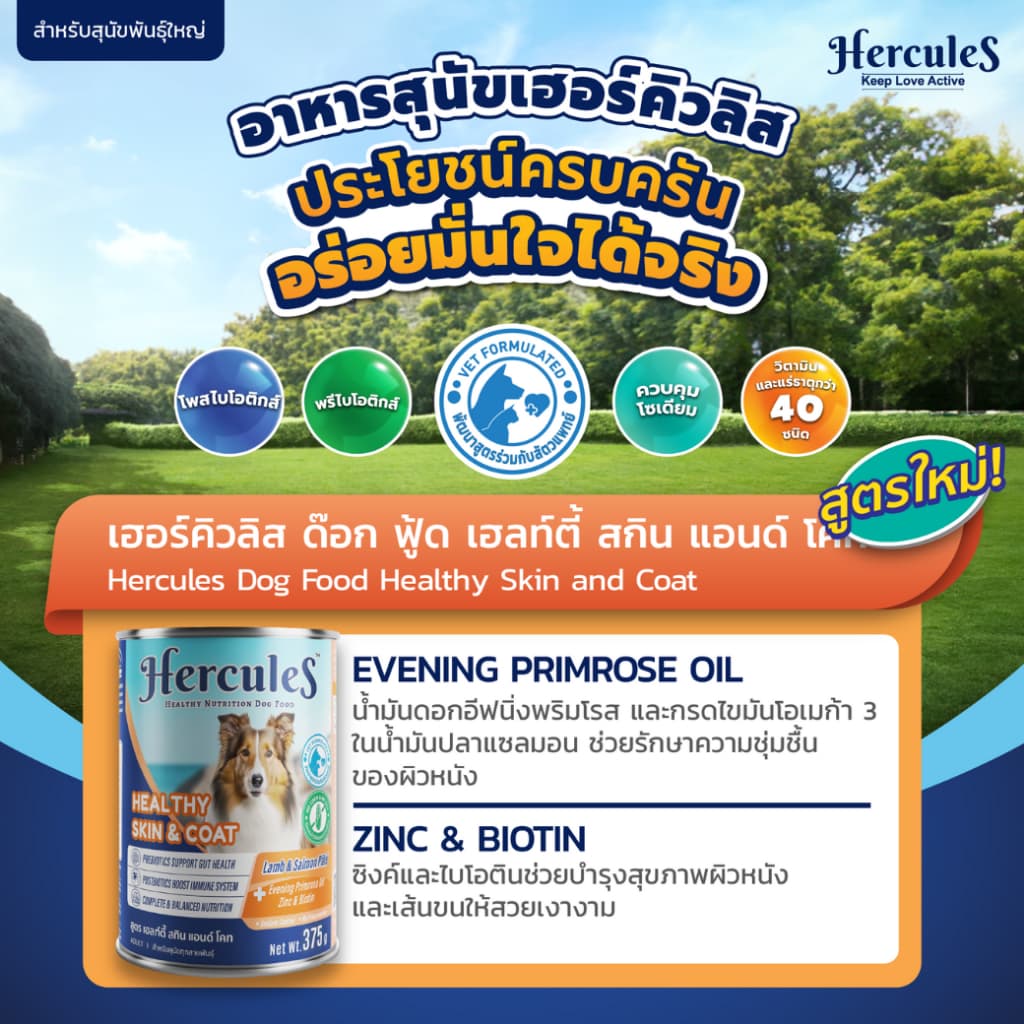 Hercules เฮอร์คิวลิส อาหารสุนัข กระป๋อง ขนาด 375 กรัม รูปที่ 5