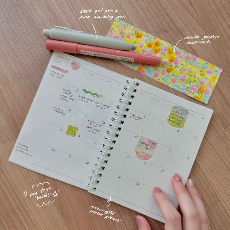 สมุดแพลนเนอร์ / สมุดโน้ต / สมุดสแตมป์ / junk journal - Little meaningful days ขนาดพกพา A6 รูปที่ 5
