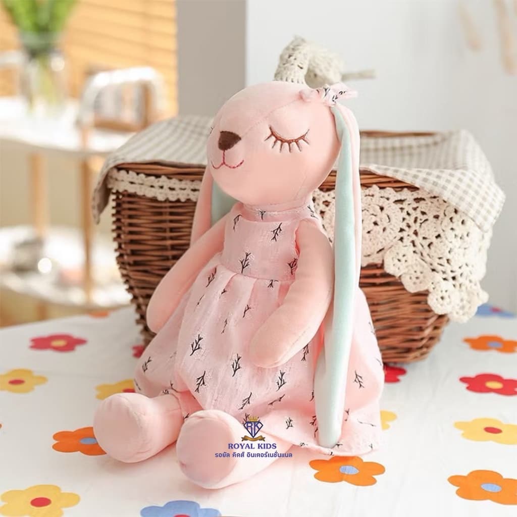 N0034-1 ของเล่นตุ๊กตากระต่ายหูยาว ตัวนุ่มน่ากอด ของเล่นสําหรับเด็ก ของขวัญวันเกิดสําหรับเด็ก น่ารักๆ รูปที่ 2