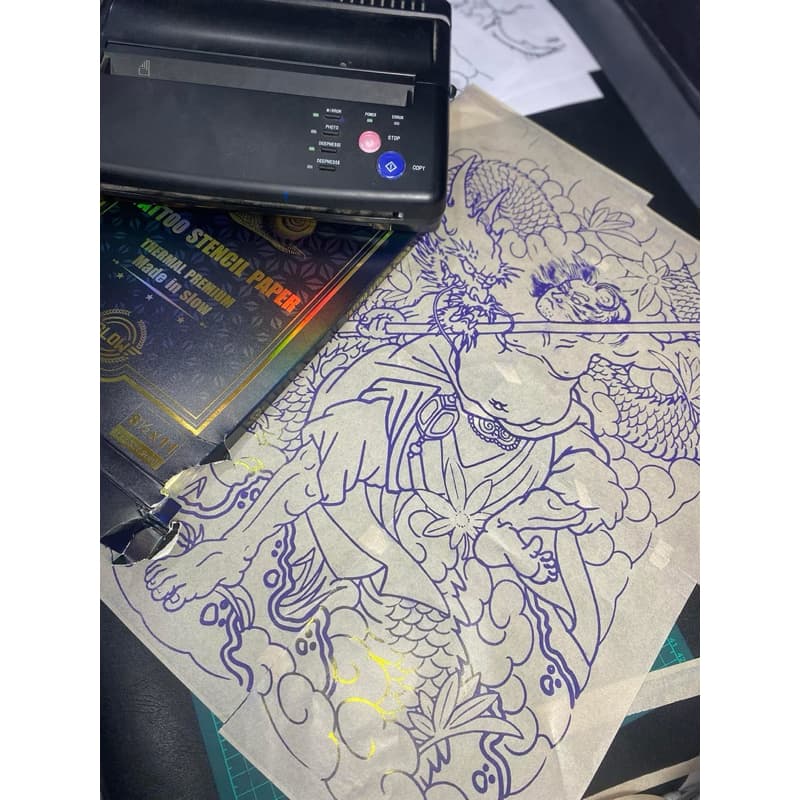 SLOW TATTOO STENCIL PAPER กระดาษลอกลายใช้กับเครื่องลอกลาย รูปที่ 2
