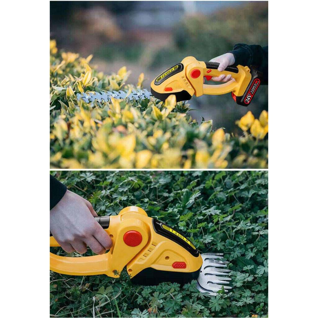 กรรไกรตัดหญ้าไร้สาย 2 IN 1 เครื่องตัดแต่งพุ่มไม้ Electric Hedge Trimmer ตัดแต่งสนามหญ้า ใบมีด SK5 รูปที่ 5