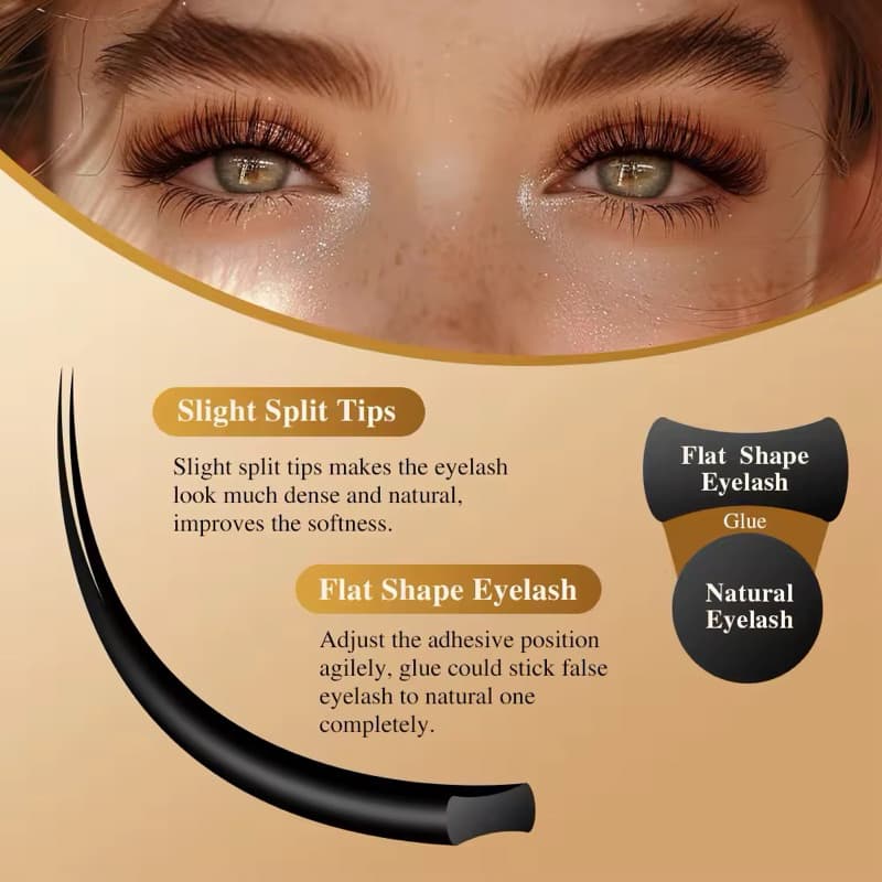 ขนตาเส้นแบนปลายแฉก NAGARAKU 5th Generation Premium Matte Ellipse Lash #อุปกรณ์ต่อขนตา ในไทย รูปที่ 3