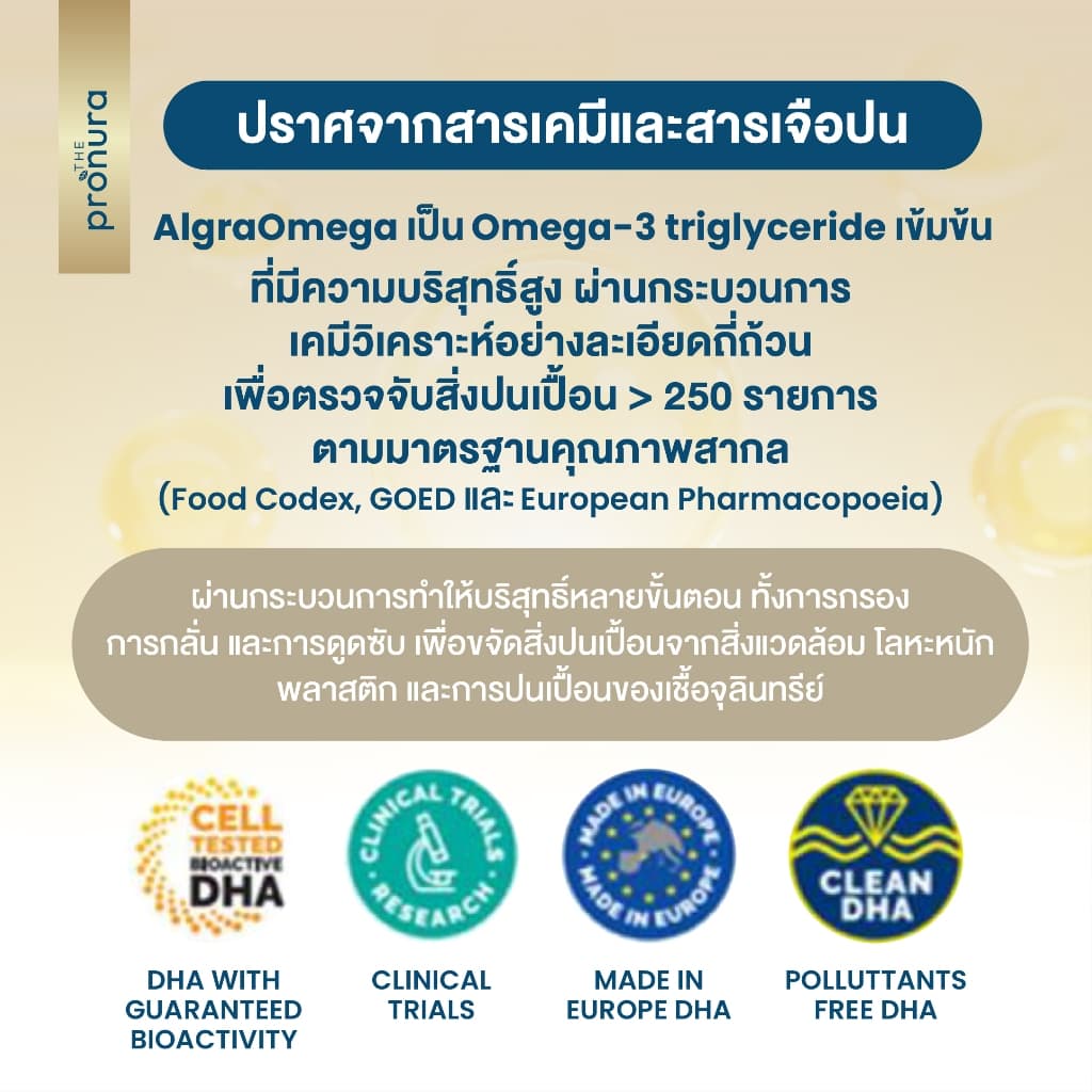 AlgraOmega Omega-3 Triglyceride Form ขนาด 60 แคปซูล รูปที่ 7