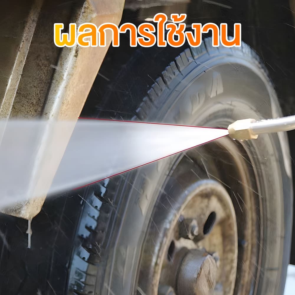 หัวฉีดล้างแอร์ 1/4 หัวปืนฉีดน้ำแรงดันสูง ข้อต่อขยายสแตนเลส 15cm/35cm สำหรับปั๊มแรงดันสูง 5000PSI รูปที่ 4