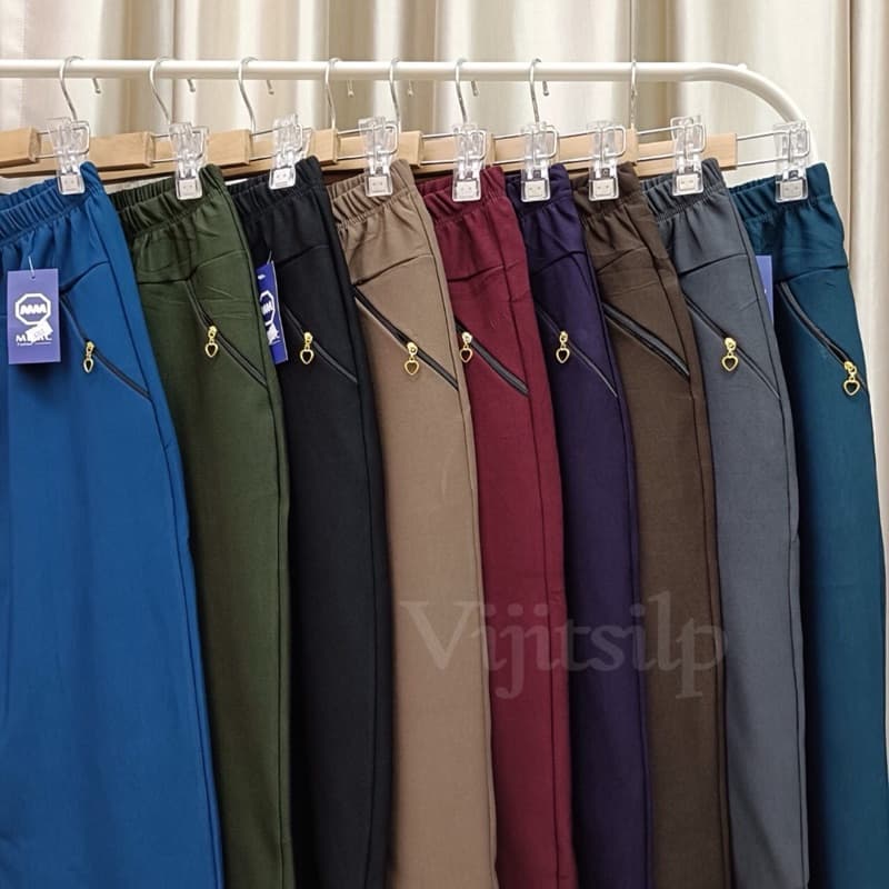 กางเกงผ้ายึดเกาหลีขา5ส่วน/กางเกงคนแก่ ใส่สบาย#A781 รูปที่ 3
