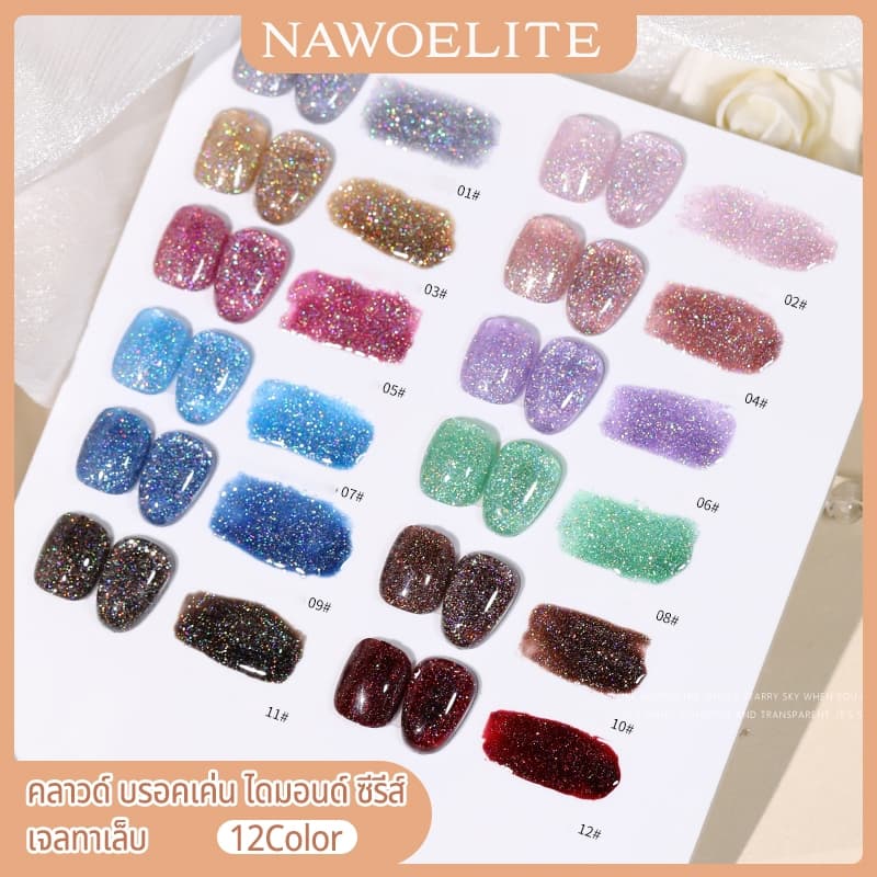 Nawoelite สีแฟลช สีทาเล็บเจล สีแฟลชสีเจล เจลทาเล็บสีแฟลชสุดปัง! รวมเฉดสีแฟลชเจลทาเล็บสวยๆ 2025 เฉดสีสวยๆ รูปที่ 4