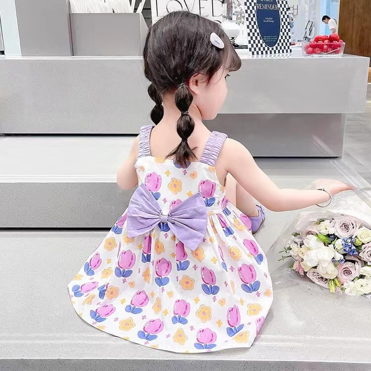 OC02 สาวชุดดอกไม้หัก 2025 สไตล์ใหม่ Ocean Chic น่ารักเจ้าหญิง Halter กระโปรงปุยกระโปรงฤดูร้อน รูปที่ 5