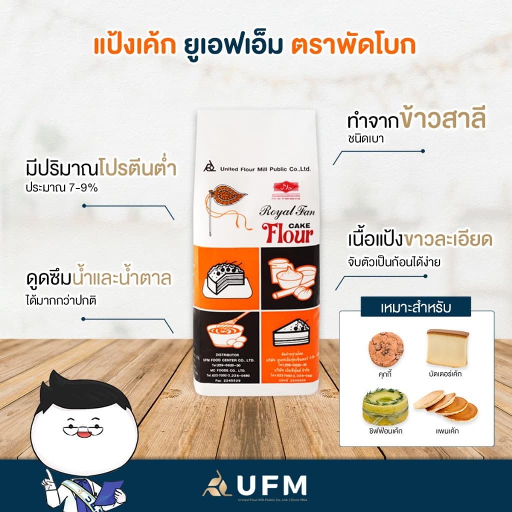 แป้งสาลีอเนกประสงค์ แป้งขนมปัง แป้งเค้ก ลิ้งรวมมิตรแป้ง รูปที่ 5