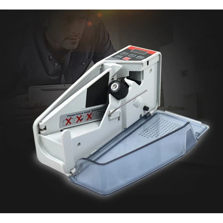 เครื่องนับเงิน ขนาดเล็กแบบพกพา แบบพกพตรวจแบงค์ปลอมได้ Mini Bill Cash Money Currency Counters Machine รูปที่ 3