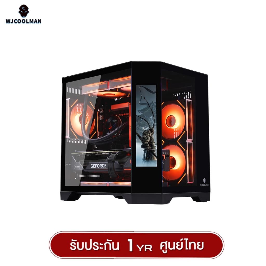เคสคอมพิวเตอร์ WJCOOLMAN Dreamer LCD Mini (No Fan)(AIO240) M-ATX Panorama Tempered Gaming Case รับประกัน 1 ปี
