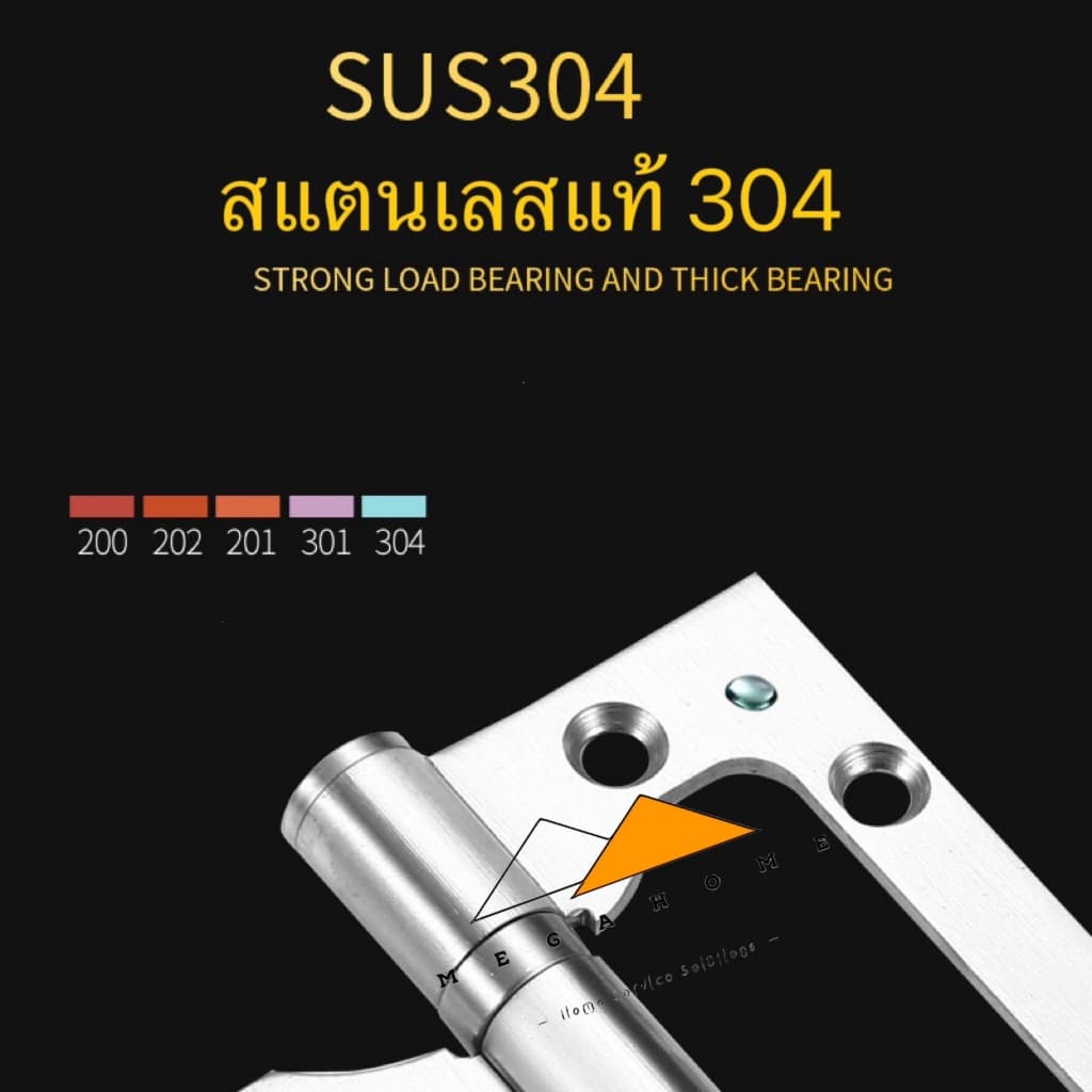 บานผีเสื้อสแตนเลส 4X3 หนา2.5มิล บานพับประตู บานพับสแตนเลส บานพับหน้าต่าง บานพับพร้อมน็อตและสกรู รูปที่ 4