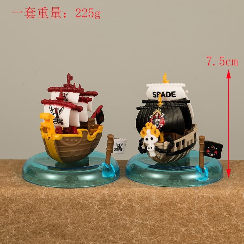 8 ชิ้น/เซ็ตอะนิเมะ One Piece รูป Luffy พัน Sunny Going Merry Marshall D สอนเรือ Boa Hancock เรือโจรสลัด PVC ตัวเลขการกระ รูปที่ 3