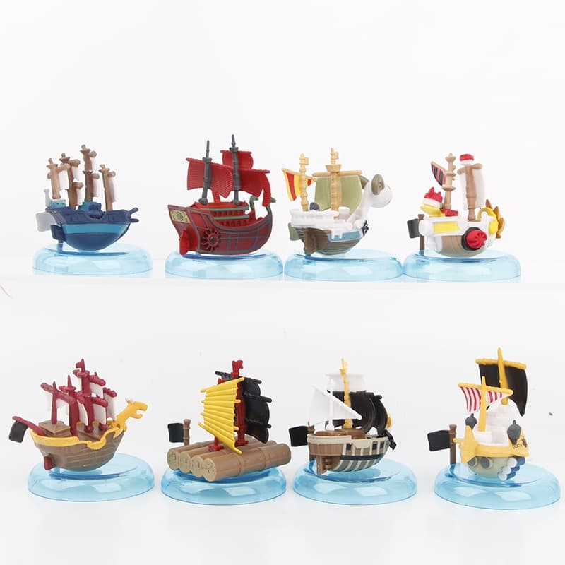 8 ชิ้น/เซ็ตอะนิเมะ One Piece รูป Luffy พัน Sunny Going Merry Marshall D สอนเรือ Boa Hancock เรือโจรสลัด PVC ตัวเลขการกระ รูปที่ 2