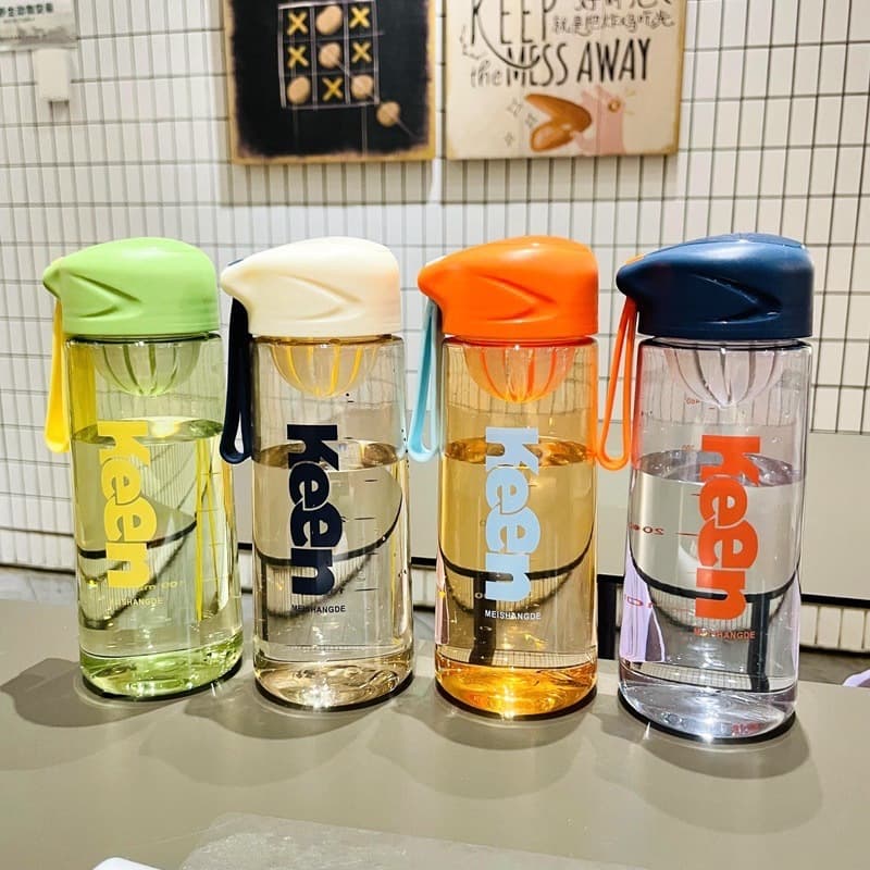 YH ขวดน้ำ กระบอกน้ำพลาสติก ขนาด 550 ML ขวดน้ำ Keen บอกปริมาณ พลาสติกดี ขนาดพกพา A364 รูปที่ 3