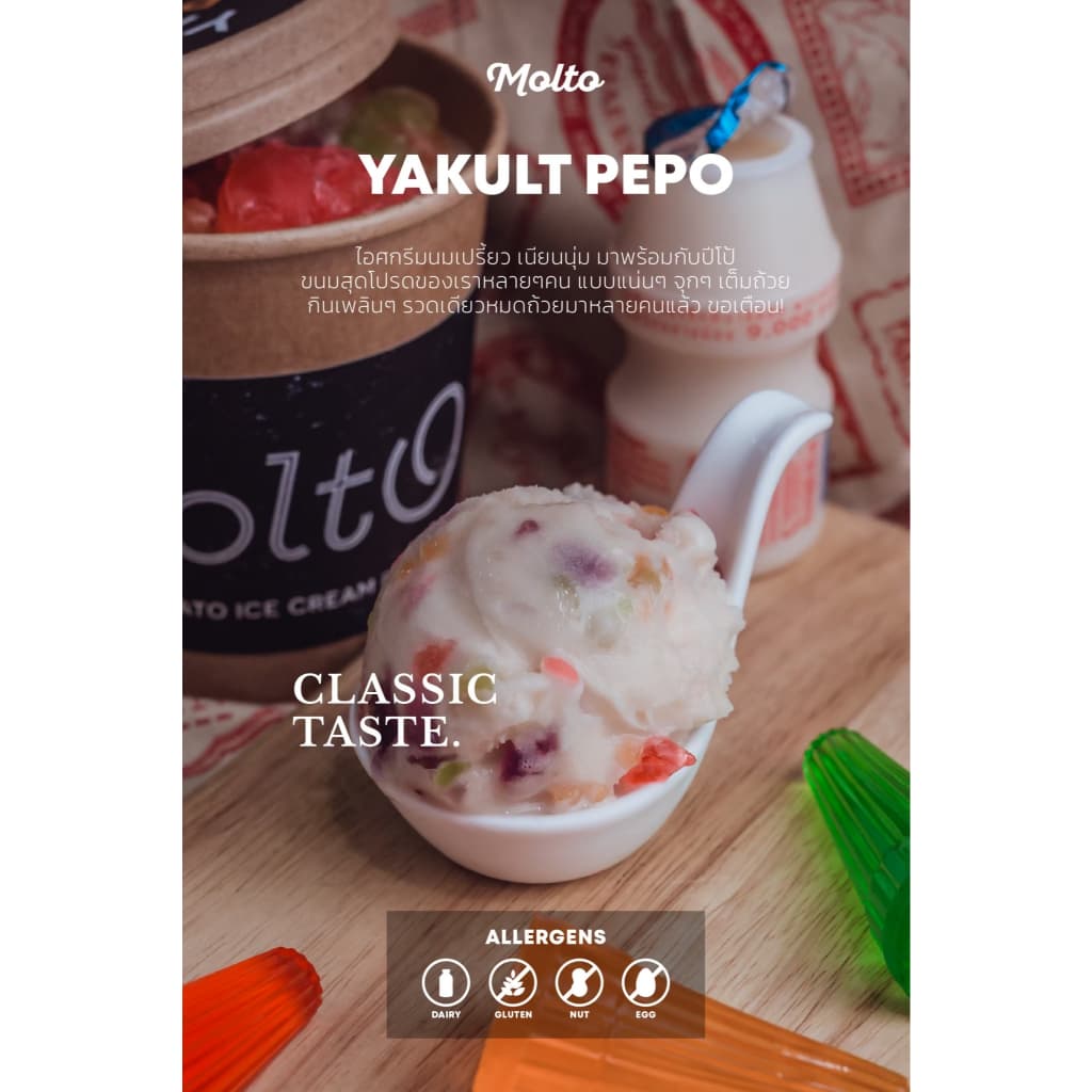 ‼Set 8 ถ้วย ‼ มอลโต้ ไอศกรีม 16 ออนซ์ - Molto Premium Gelato - Ice cream 16 oz. รูปที่ 6