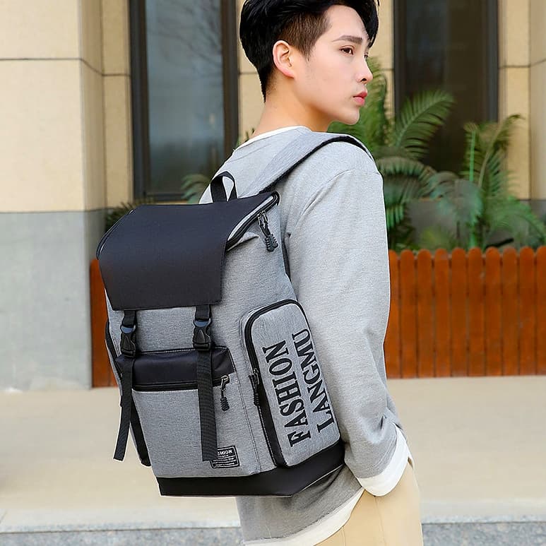กระเป๋าเป้สะพายหลังใส่โน้ตบุ๊คอเนกประสงค์สำหรับผู้ชายและผู้หญิง ใหม่ความจุขนาดใหญ่มัลติฟังก์ชั่ผู้ชายกระเป๋าเป้สะพายหลัง รูปที่ 5