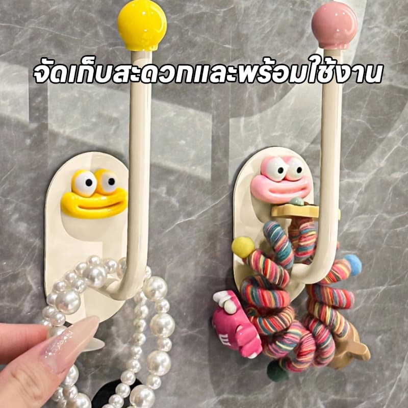 ขอแขวนติดผนังขนาดใหญ่ สำหรับแขวนที่คาดผม นาฬิกา สร้อยคอ รูปที่ 5
