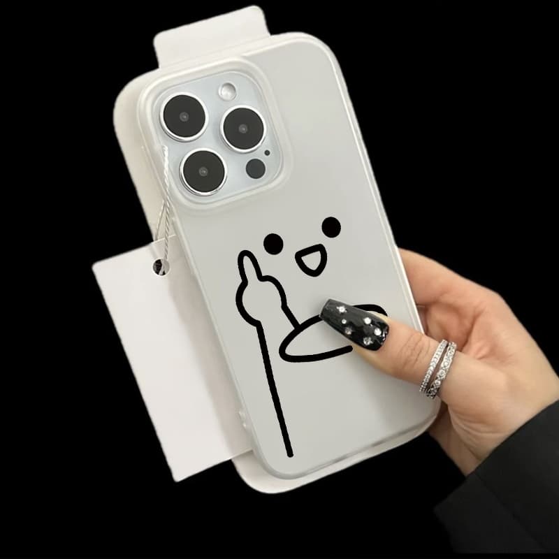 ฝาครอบโทรศัพท์นุ่ม ดูถูกจากมือเล็กๆน้อยๆ For iPhone 11 13 17 16 15 เคส ไอโฟน12 14 ProMax 7 8Plus X XR XSMaxกันกร รูปที่ 7