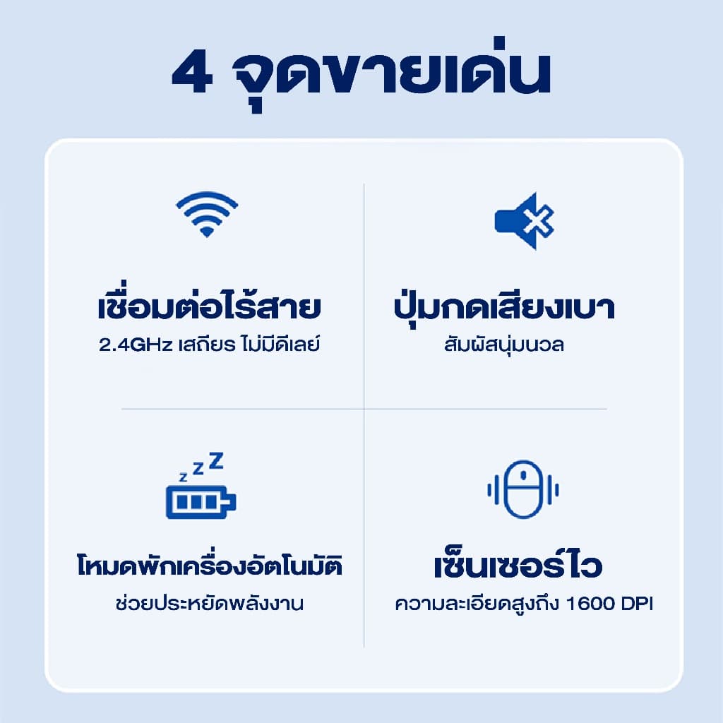 Philips Wireless Mouse เมาส์ เมาส์ไร้สาย 2.4G ใช้งานง่าย สัญญาณเสถียร พกพาง่าย รุ่น SPK7388 รูปที่ 8