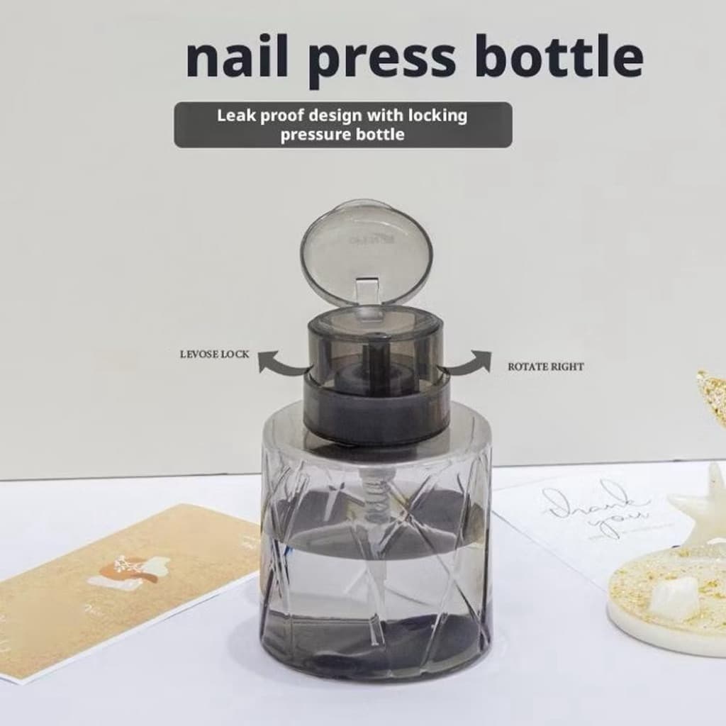 ขวดปั้มลายเส้น ขวดปั้มใส่แอลกอฮอลล์ขวดปั้มอเนกประสงค์ ขนาด200ml. / อุปกรณ์ทำเล็บ รูปที่ 3