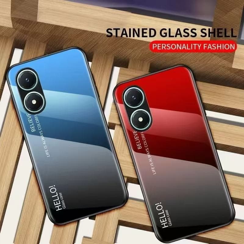 เคสกันกระแทก ไล่สี สำหรับ Oppo A60 A18 A38 A98 A17 A17K A78 A58 A58 4G Reno8Tเคสกระจก ขอบนิ่ม TPU CASE รูปที่ 1