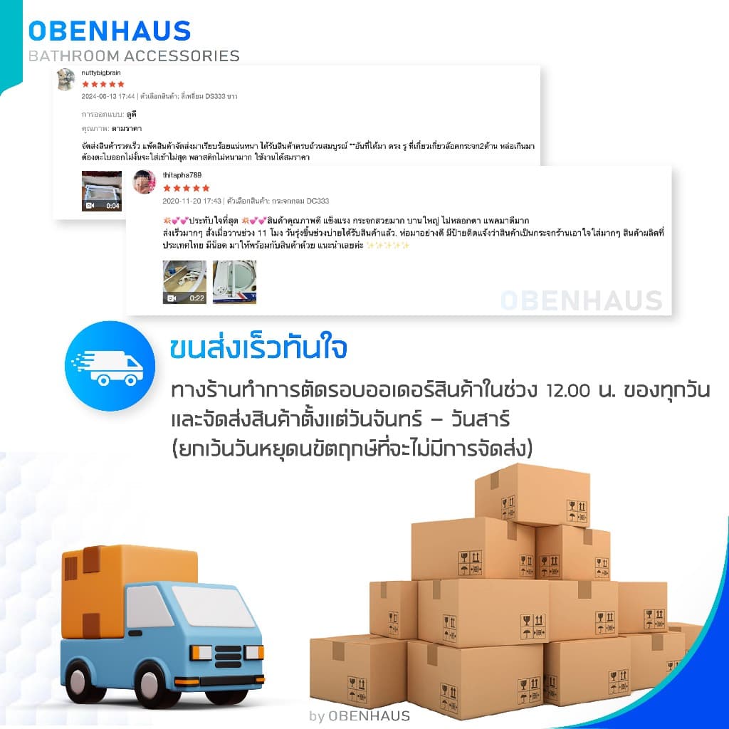OBENHAUS หิ้งวางของในห้องน้ำ หิ้งวางของ ชั้นวางของในห้องน้ำ รูปที่ 4