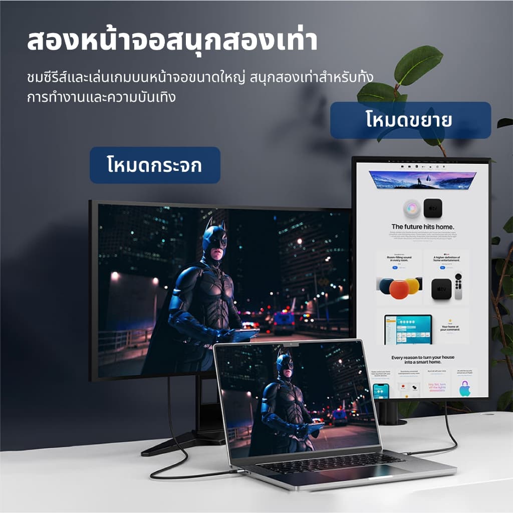 Idigital สาย Type C to DP 1.4 Cable, USB C to Display Port, 8K/60Hz, 2K/120Hz, 1m-5m, For คอมพิวเตอร์โน้ตบุ๊ก, สมาร์ทโฟน รูปที่ 4