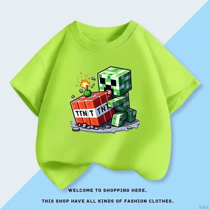 Yout-children เสื้อยืด kids girl/boy เสื้อผ้าเด็ก 'TNT bricks' เสื้อเด็ก แฟชั่น tshirt ผ้าCotton โคตรนุ่ม 2025 รูปที่ 1