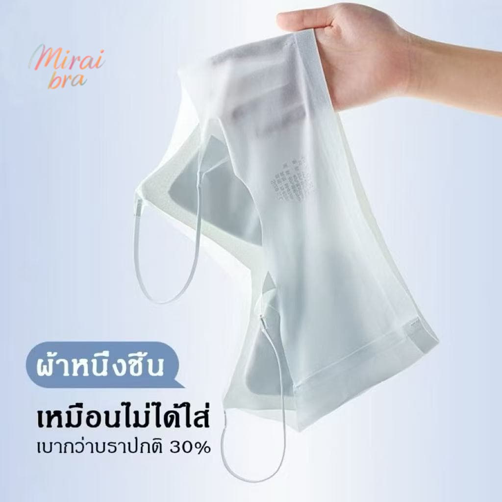 0.1 ซมเก็บทรงเต็มเต้า เก็บข้างได้ดี ก็มั่นใจมากกว่า ใส่สบาย ไร้โครง ชุดชั้นในความงามกลับ รูปที่ 1