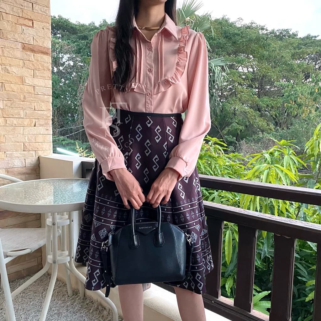 กระโปรง Circle Skirt ทรง 6 ชิ้น ยาว 25 นิ้ว ฟรีไซส์ รูปที่ 9