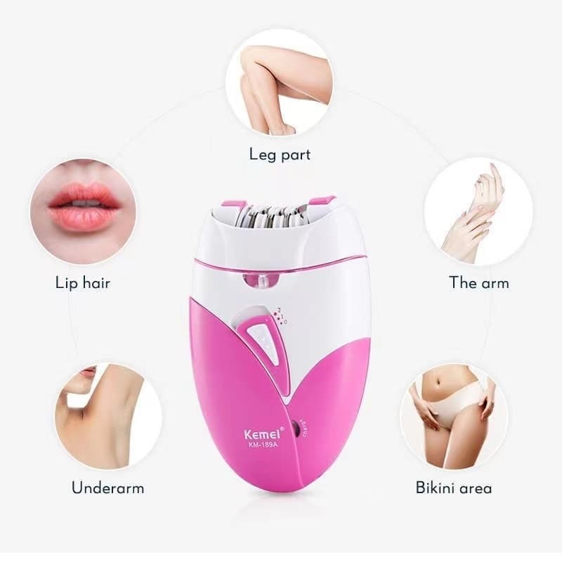 Kemei KM189A เครื่องถอนขนไร้สาย โกนขนรักแร้ ขนแขนขา ชาร์จไฟผ่าน USB Kemei KM189A รูปที่ 2