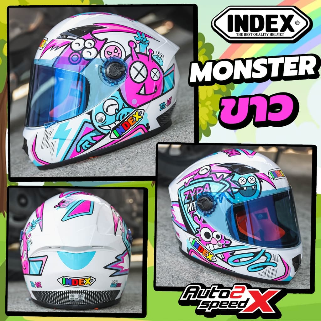 หมวกกันน็อคเด็ก เต็มใบ INDEX ZYRA JR สำหรับเด็ก ผู้หญิงศีรษะเล็ก รูปที่ 5