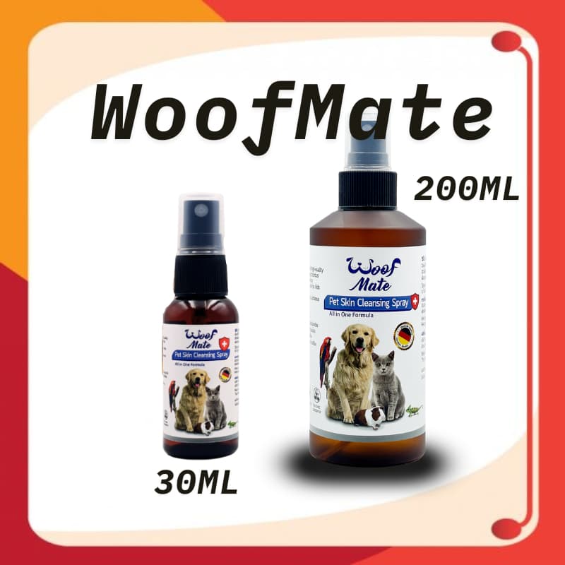 สเปรย์ที่สัตวแพทย์แนะนำ WoofMate มี 2 ขนาด 30 มล.เเละ 200 มล.สเปรย์ฆ่าเชื้อบนผิวหนังสัตว์เลี้ยง รูปที่ 1