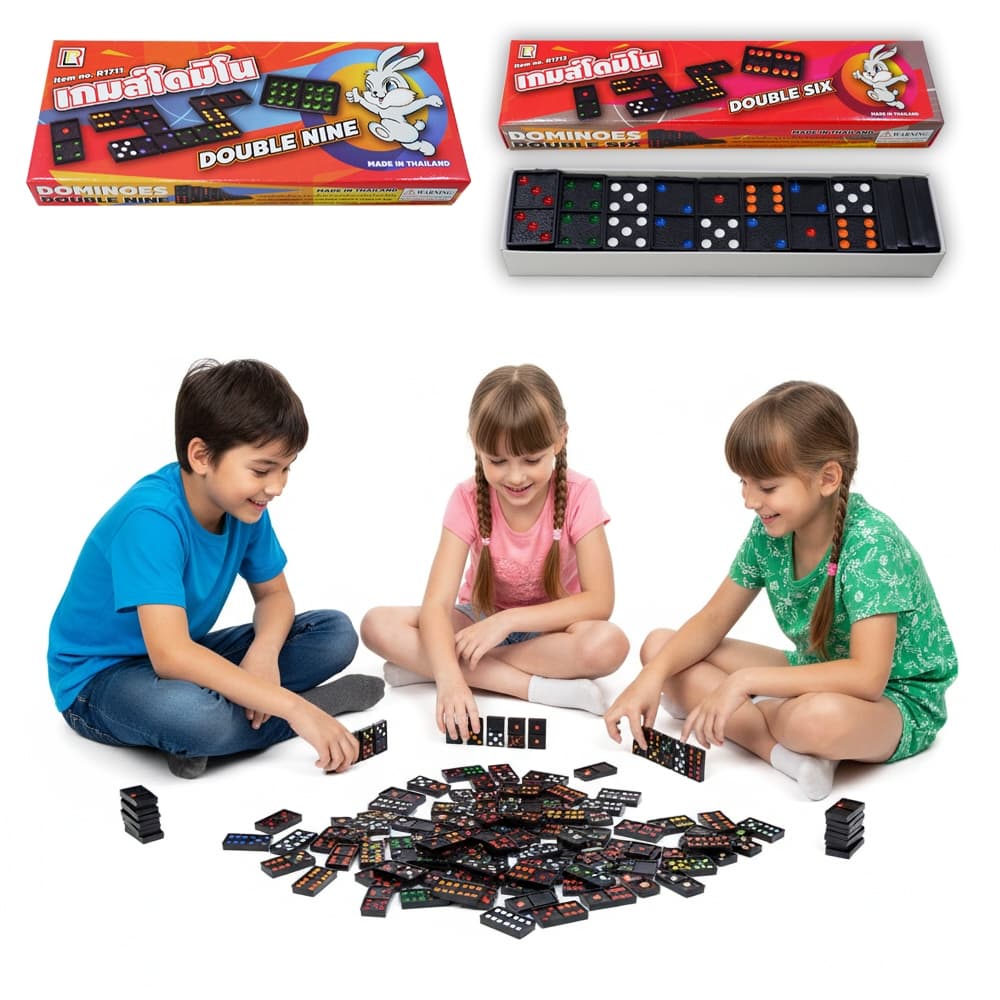 METOYS โดมิโน่ กล่องใหญ่ 55ชิ้น Domino โดมิโน เกมโดมิโน่ ราคาส่ง รูปที่ 3