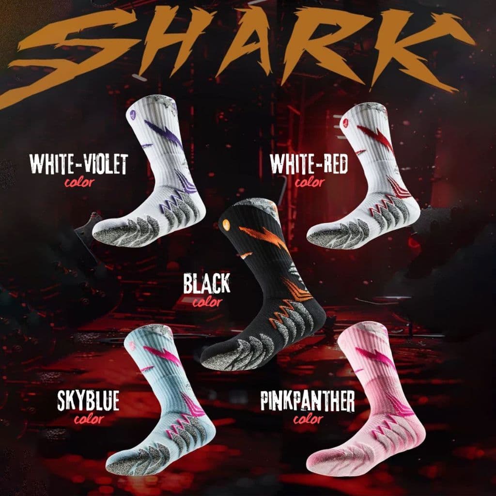 ถุงเท้ากีฬา รุ่น Shark Zonal Pro แบบสั้น มีแถบป้องกัน และ กันลื่น รูปที่ 7