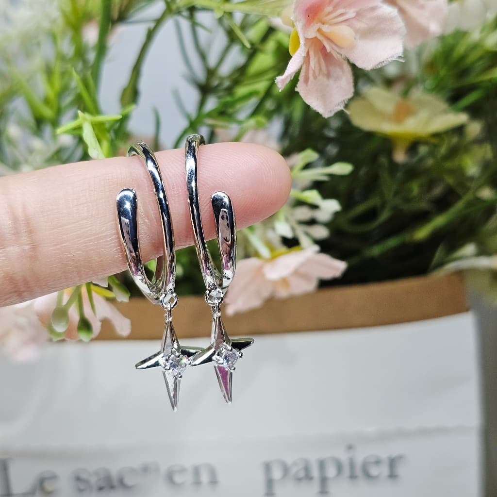 𝐄𝐚𝐫 𝐜𝐮𝐟𝐟 • เอียคัพ • E318 เซต2ชิ้น ซ้าย ขวา วิ้งห้อย ใส่น่ารัก เทห์ S925 รูปที่ 6