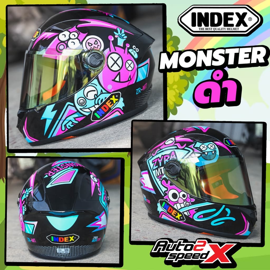 หมวกกันน็อคเด็ก เต็มใบ INDEX ZYRA JR สำหรับเด็ก ผู้หญิงศีรษะเล็ก รูปที่ 6