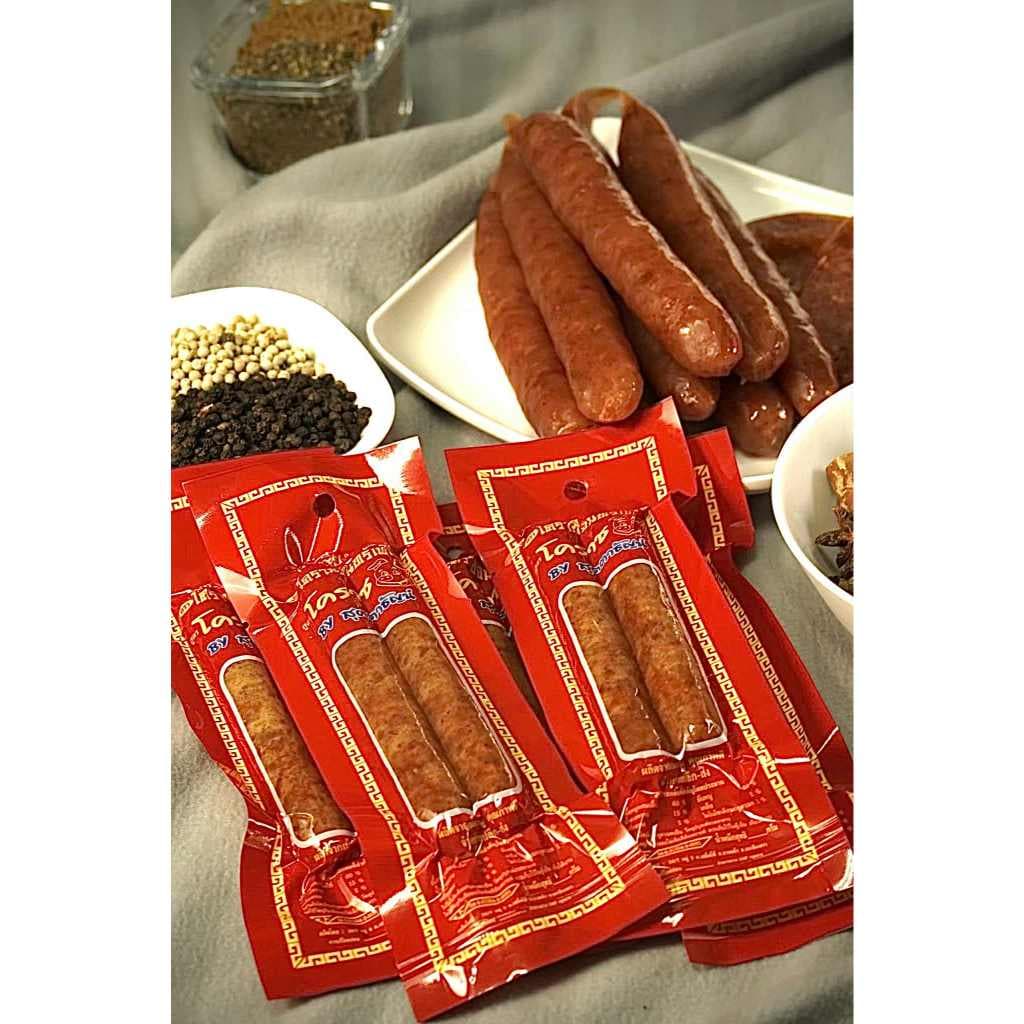 แท้ กุนเชียงหมู โคราช จันทร์เพ็ญ กุนเชียง เนื้อแน่น หอม อบเตาถ่านสูตรโบราณ I มีเลือกขนาด รูปที่ 6